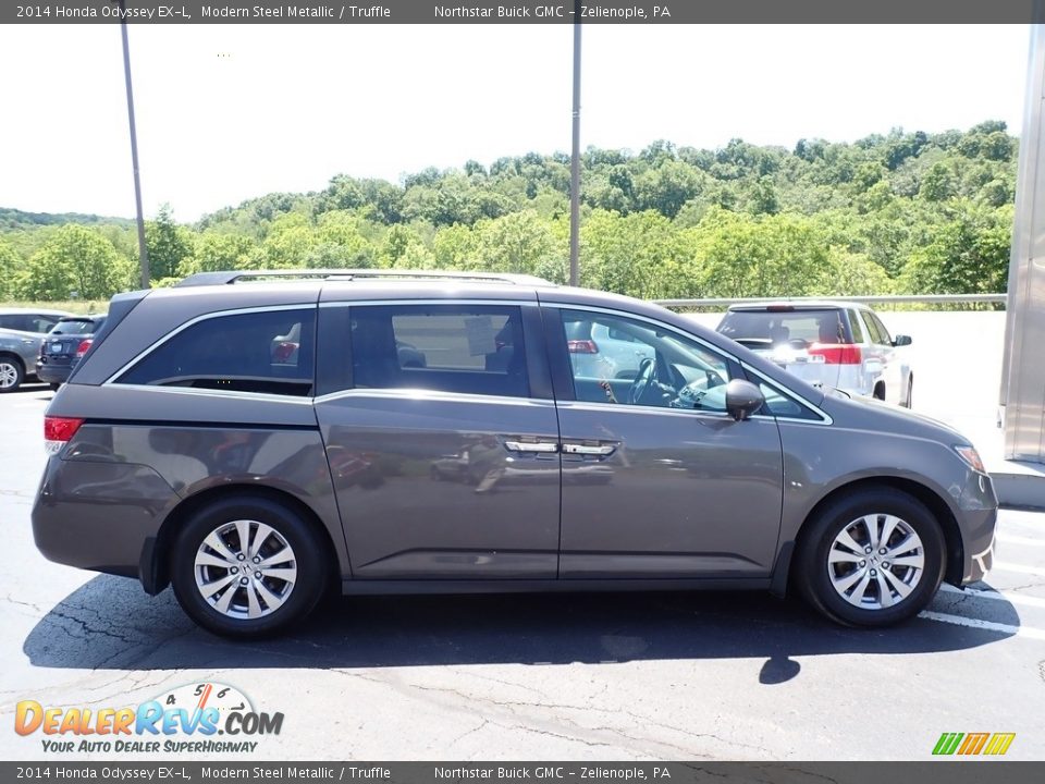 2014 Honda Odyssey EX-L Modern Steel Metallic / Truffle Photo #5