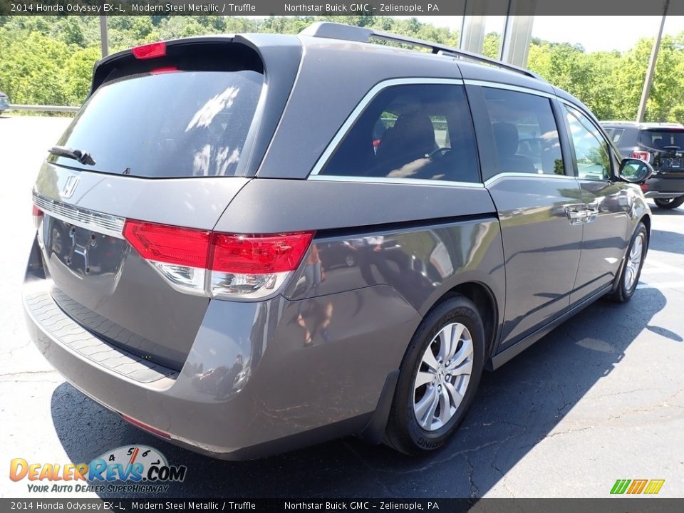 2014 Honda Odyssey EX-L Modern Steel Metallic / Truffle Photo #9