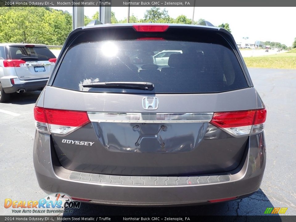 2014 Honda Odyssey EX-L Modern Steel Metallic / Truffle Photo #10
