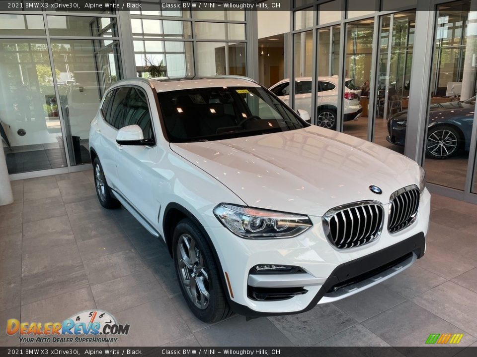 2021 BMW X3 xDrive30i Alpine White / Black Photo #1