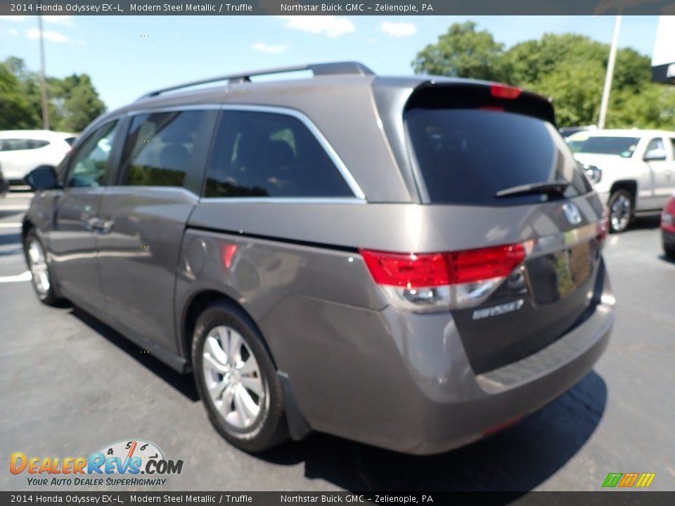 2014 Honda Odyssey EX-L Modern Steel Metallic / Truffle Photo #13