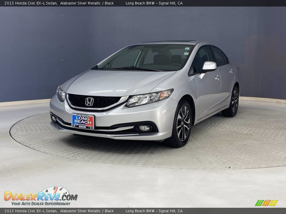 2013 Honda Civic EX-L Sedan Alabaster Silver Metallic / Black Photo #3