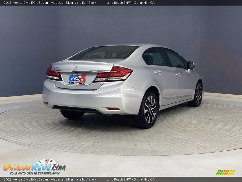 2013 Honda Civic EX-L Sedan Alabaster Silver Metallic / Black Photo #5