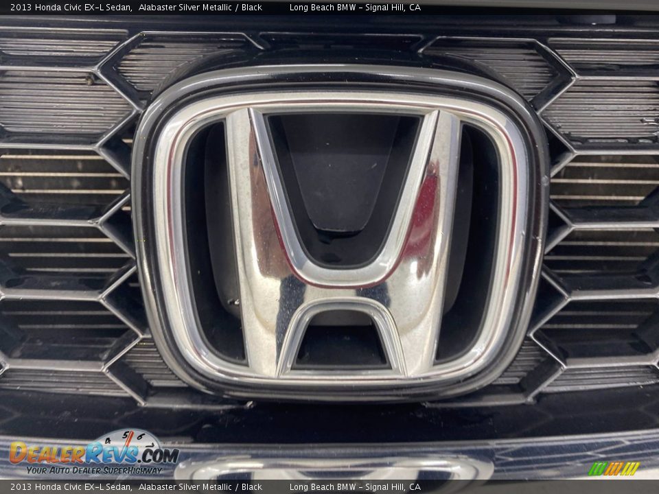 2013 Honda Civic EX-L Sedan Alabaster Silver Metallic / Black Photo #8