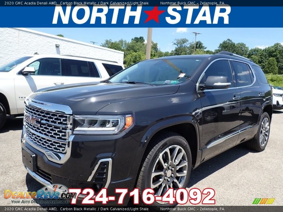 2020 GMC Acadia Denali AWD Carbon Black Metallic / Dark Galvanized/Light Shale Photo #1