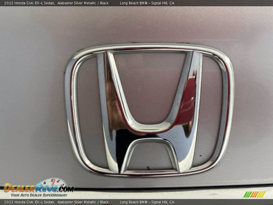 2013 Honda Civic EX-L Sedan Alabaster Silver Metallic / Black Photo #10