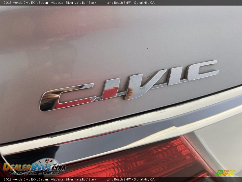 2013 Honda Civic EX-L Sedan Alabaster Silver Metallic / Black Photo #11