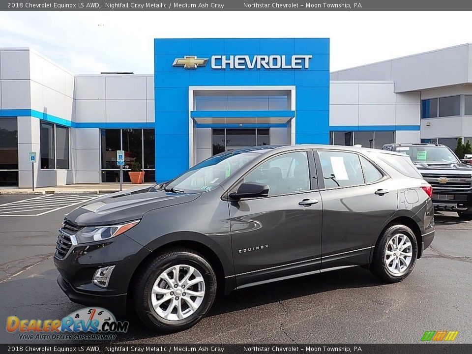 2018 Chevrolet Equinox LS AWD Nightfall Gray Metallic / Medium Ash Gray Photo #1