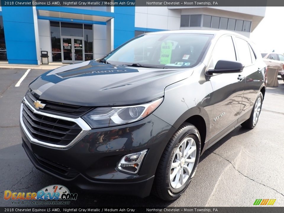 2018 Chevrolet Equinox LS AWD Nightfall Gray Metallic / Medium Ash Gray Photo #2