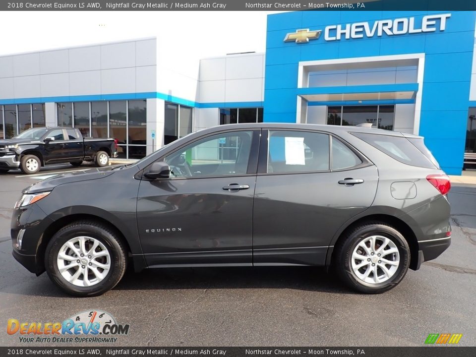 2018 Chevrolet Equinox LS AWD Nightfall Gray Metallic / Medium Ash Gray Photo #3