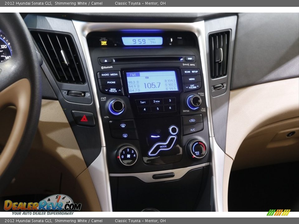 2012 Hyundai Sonata GLS Shimmering White / Camel Photo #9