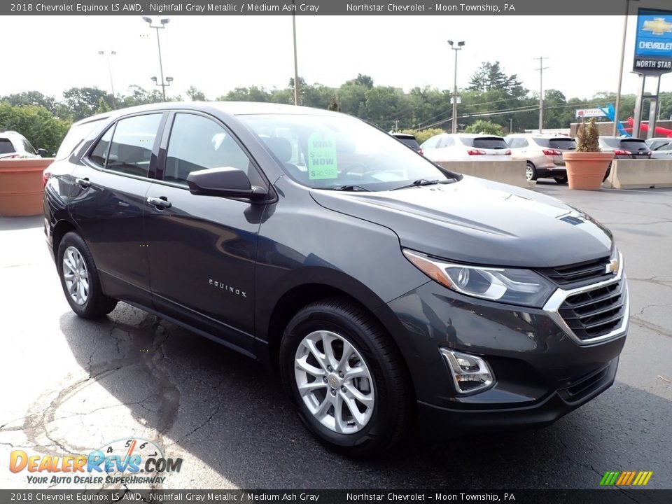2018 Chevrolet Equinox LS AWD Nightfall Gray Metallic / Medium Ash Gray Photo #11