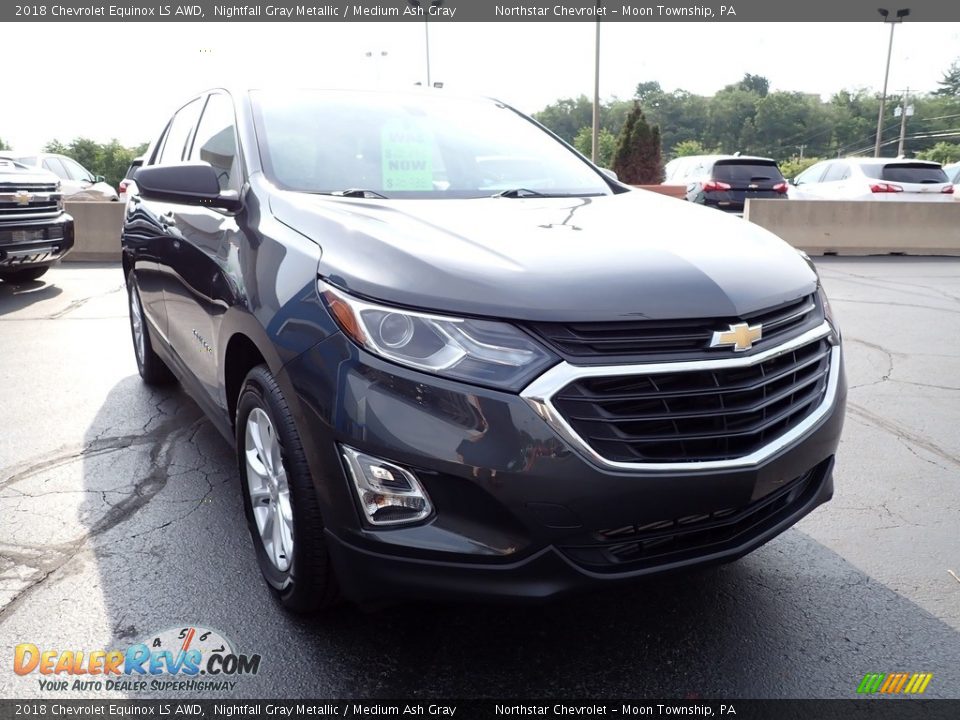 2018 Chevrolet Equinox LS AWD Nightfall Gray Metallic / Medium Ash Gray Photo #12