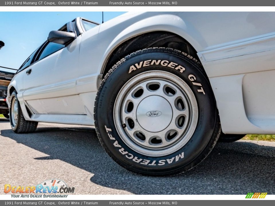 1991 Ford Mustang GT Coupe Oxford White / Titanium Photo #2