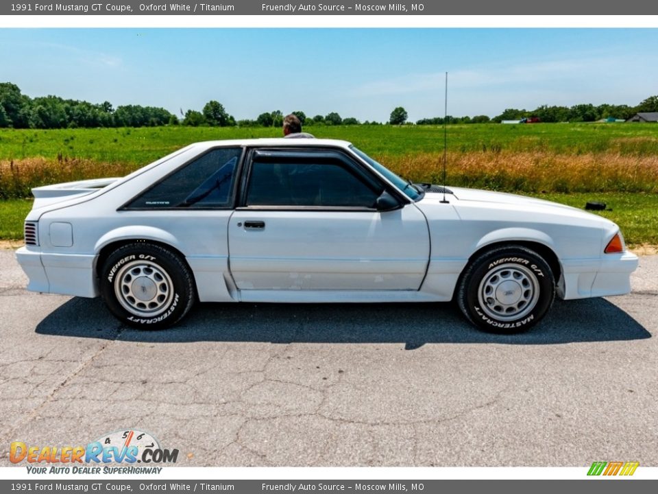 1991 Ford Mustang GT Coupe Oxford White / Titanium Photo #3