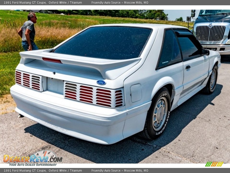 1991 Ford Mustang GT Coupe Oxford White / Titanium Photo #4
