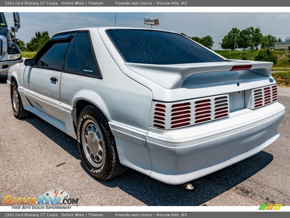 1991 Ford Mustang GT Coupe Oxford White / Titanium Photo #6