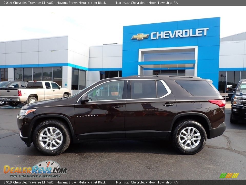 2019 Chevrolet Traverse LT AWD Havana Brown Metallic / Jet Black Photo #3