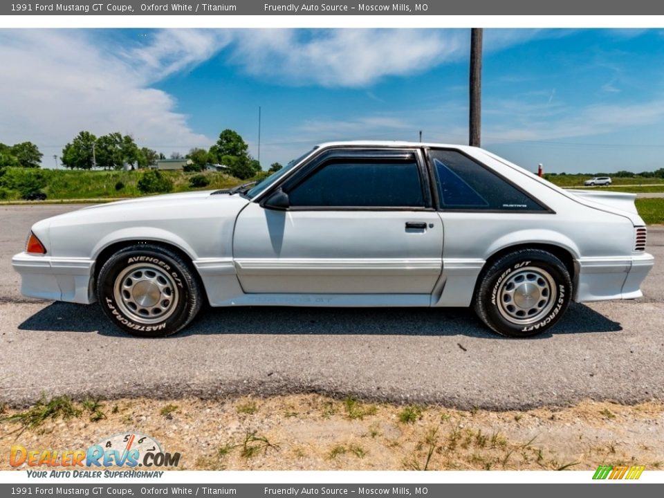 1991 Ford Mustang GT Coupe Oxford White / Titanium Photo #7