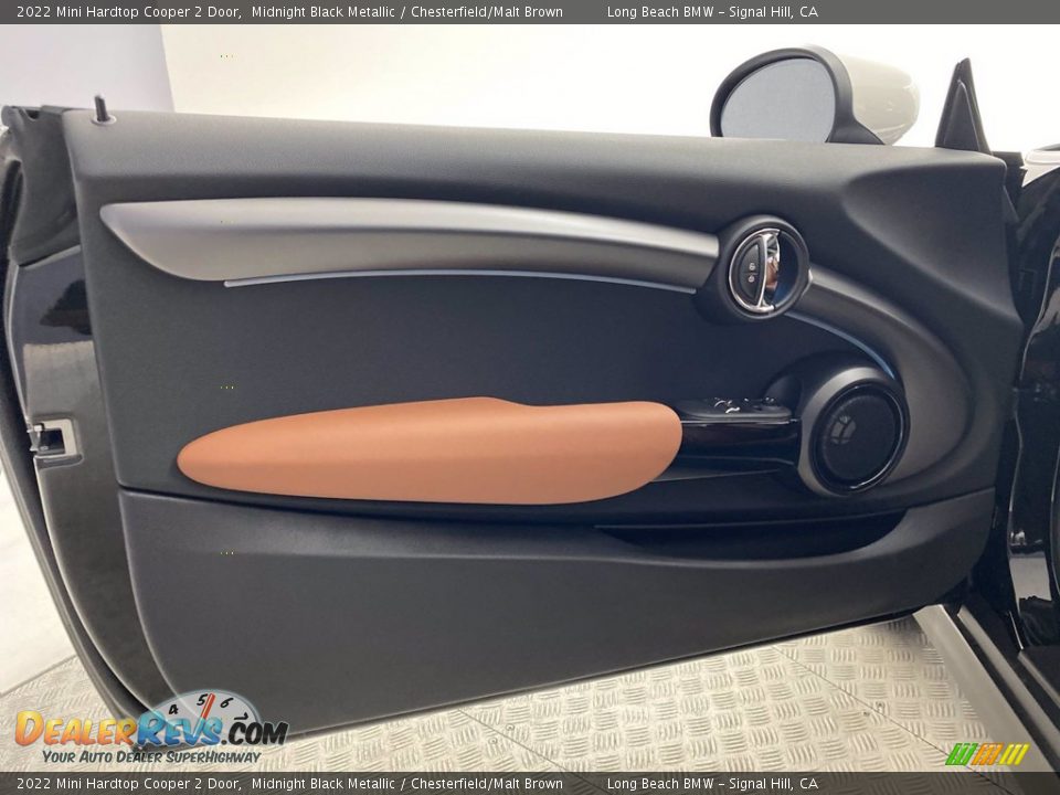 2022 Mini Hardtop Cooper 2 Door Midnight Black Metallic / Chesterfield/Malt Brown Photo #10