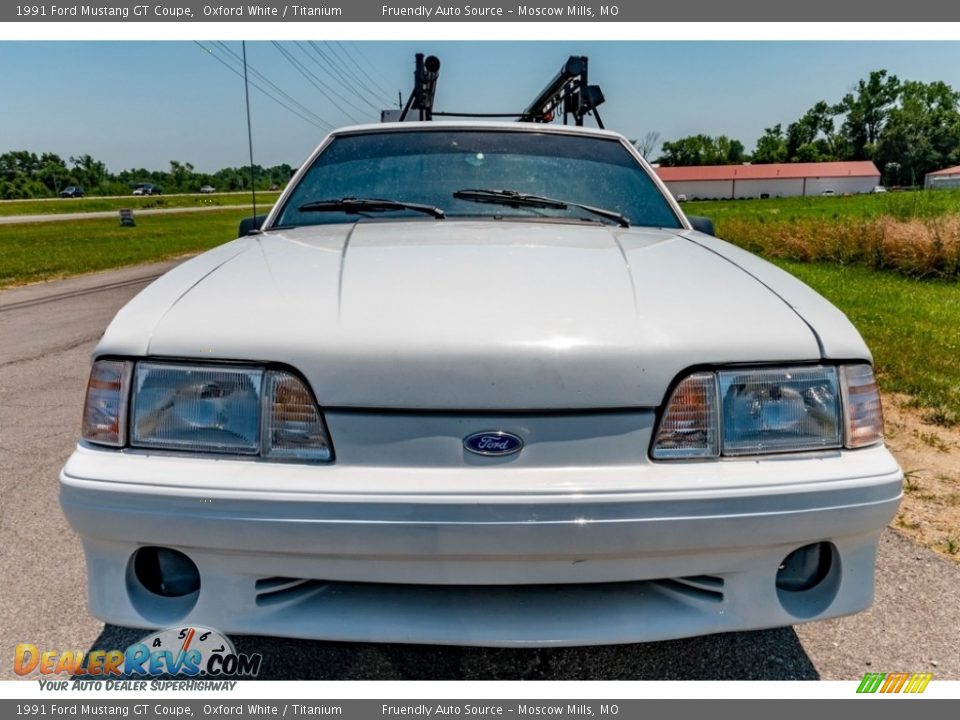 1991 Ford Mustang GT Coupe Oxford White / Titanium Photo #9