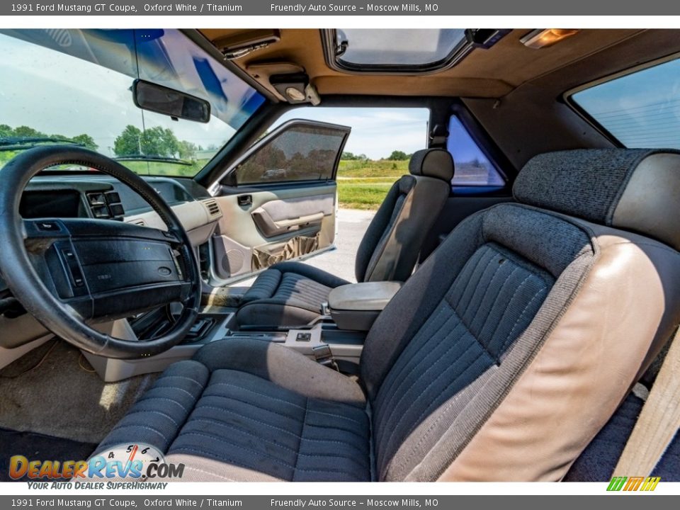 1991 Ford Mustang GT Coupe Oxford White / Titanium Photo #18