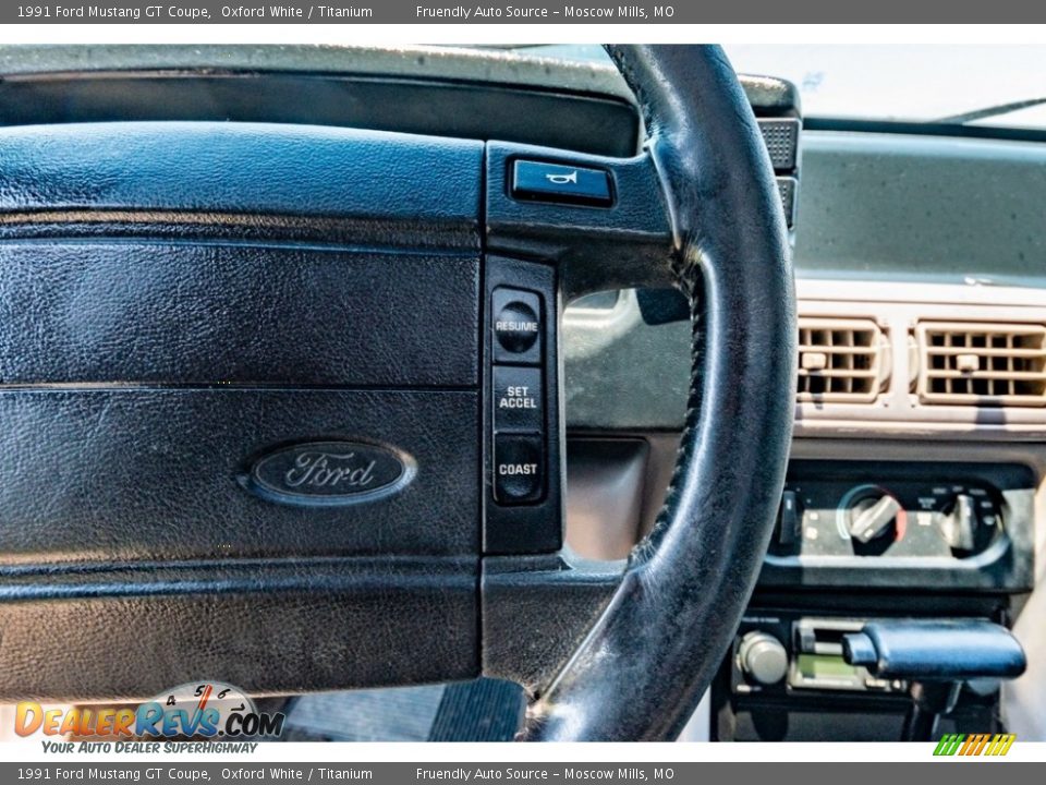 1991 Ford Mustang GT Coupe Oxford White / Titanium Photo #31