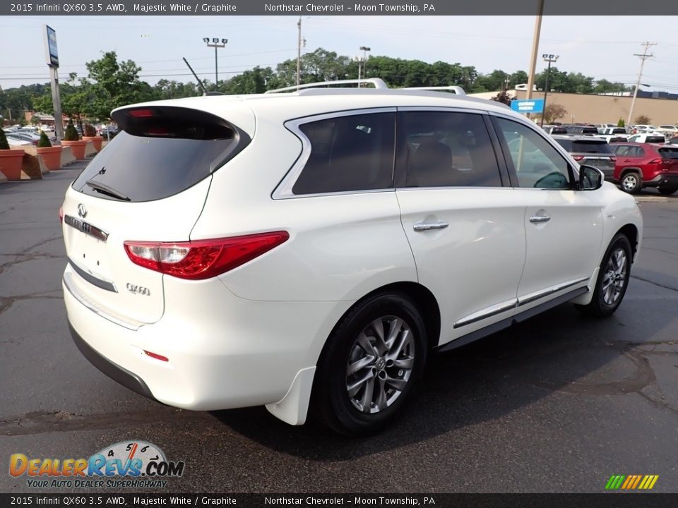 2015 Infiniti QX60 3.5 AWD Majestic White / Graphite Photo #9