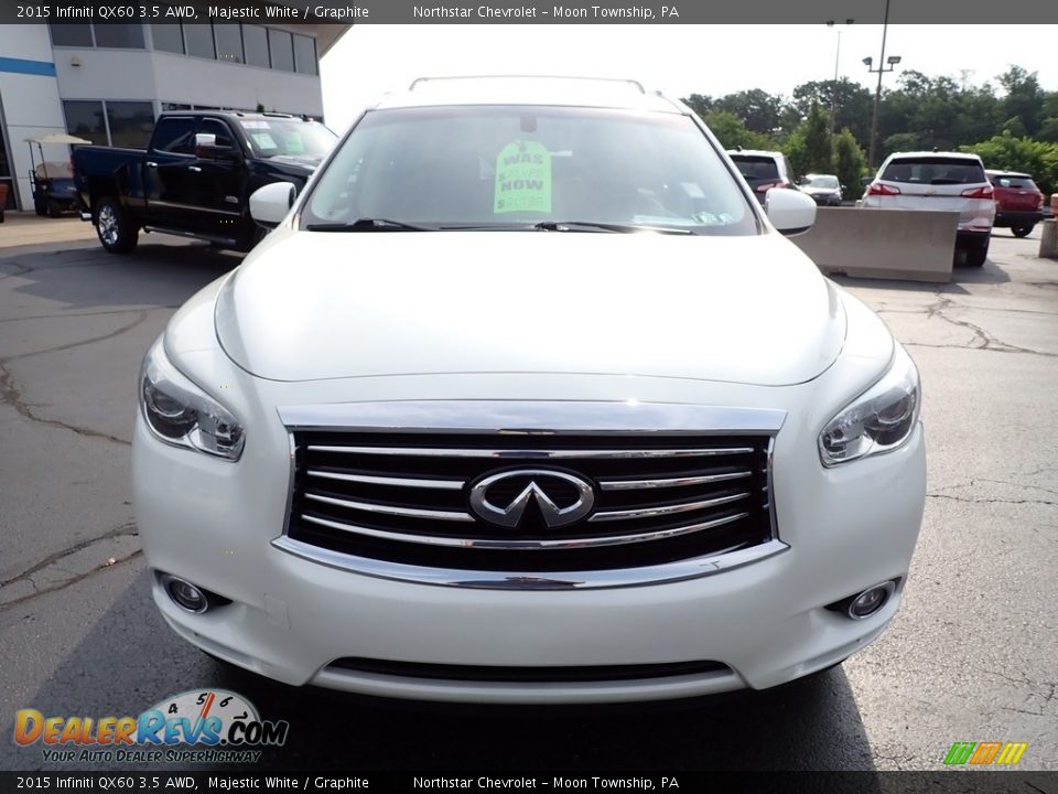 2015 Infiniti QX60 3.5 AWD Majestic White / Graphite Photo #13