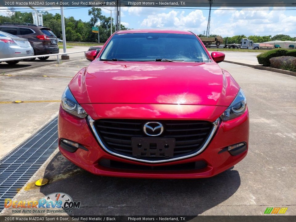 2018 Mazda MAZDA3 Sport 4 Door Soul Red Metallic / Black Photo #2