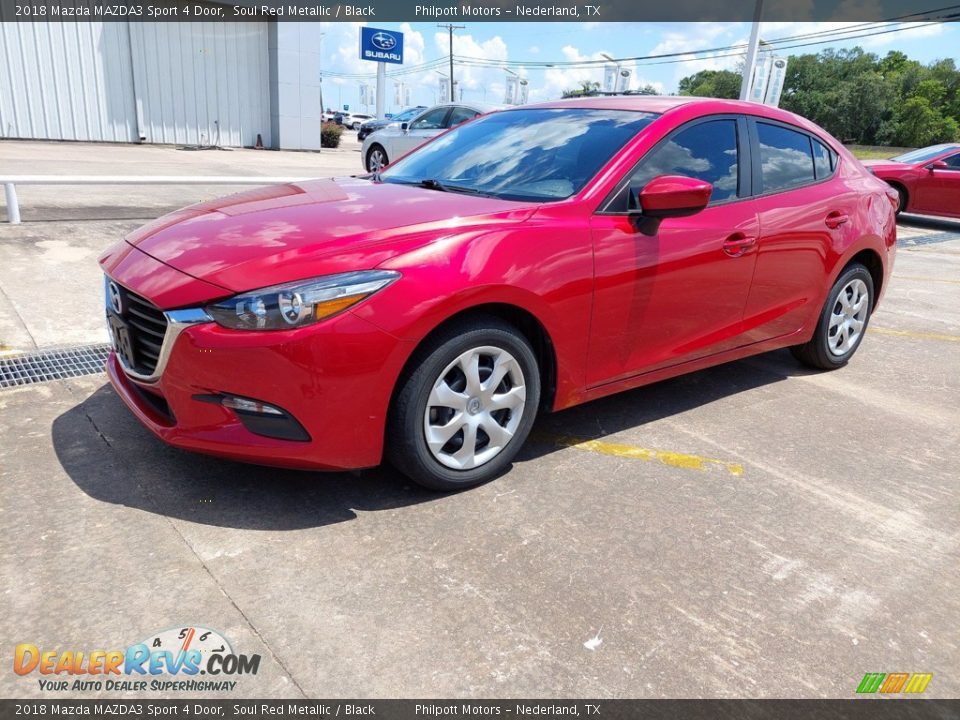 2018 Mazda MAZDA3 Sport 4 Door Soul Red Metallic / Black Photo #3