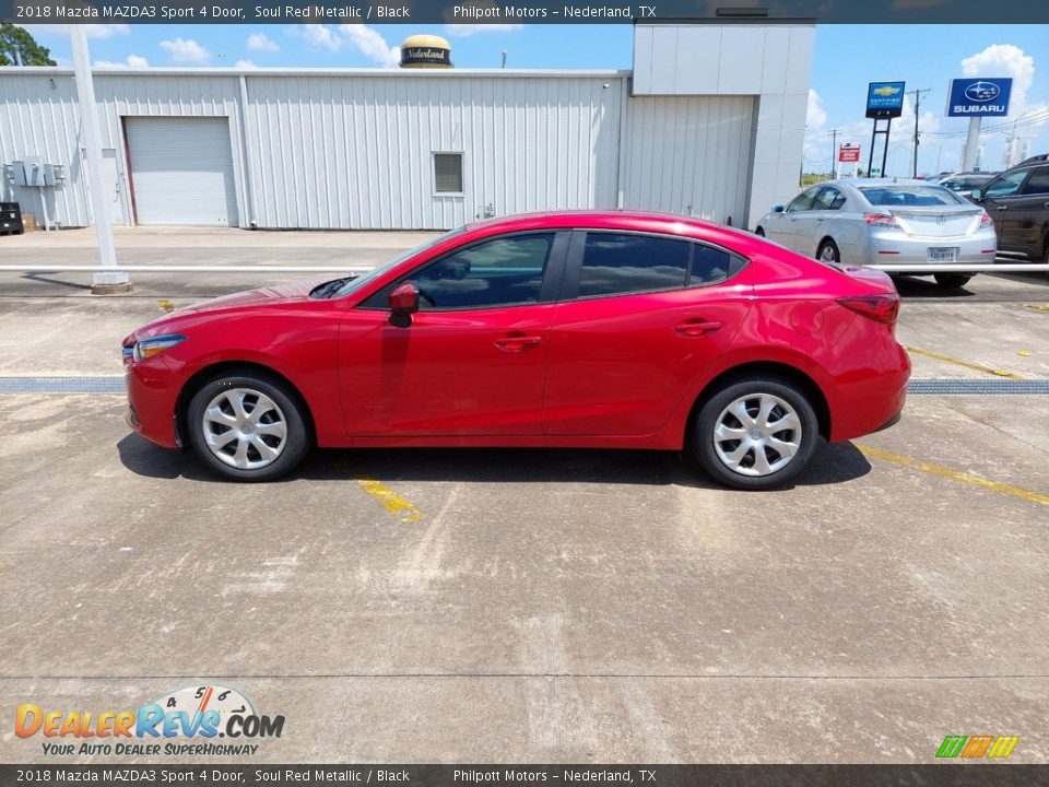 2018 Mazda MAZDA3 Sport 4 Door Soul Red Metallic / Black Photo #4