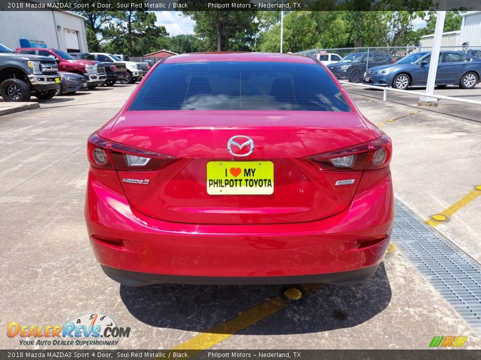 2018 Mazda MAZDA3 Sport 4 Door Soul Red Metallic / Black Photo #6