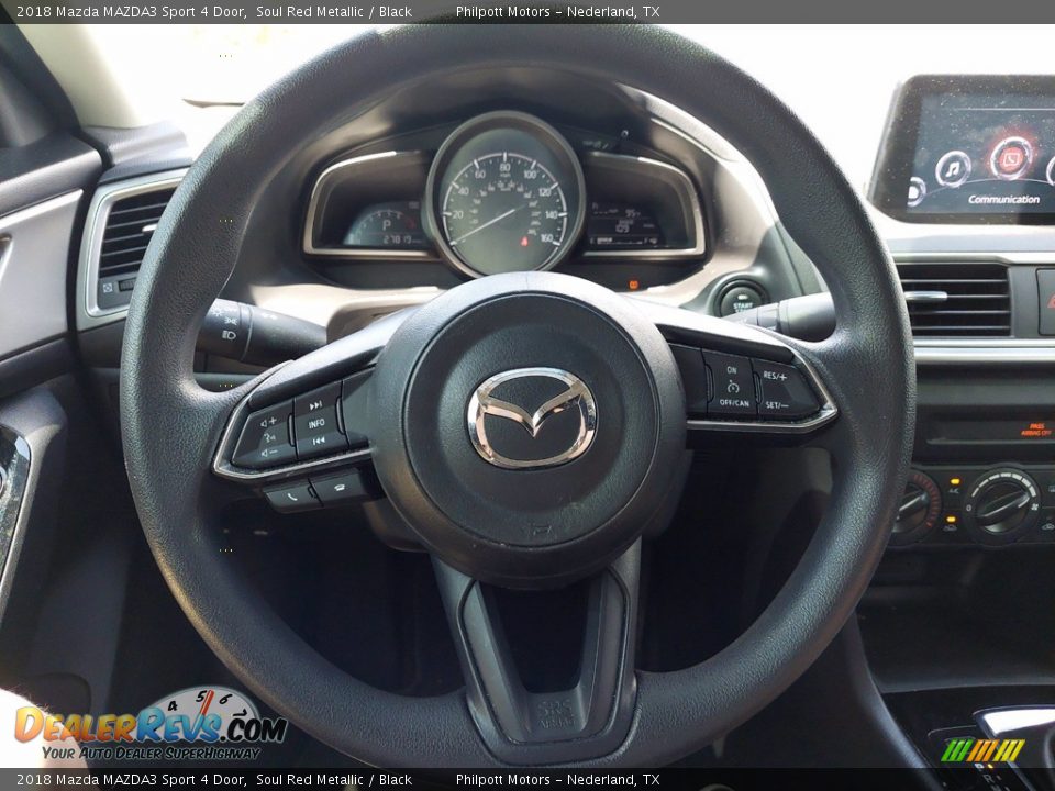 2018 Mazda MAZDA3 Sport 4 Door Soul Red Metallic / Black Photo #15