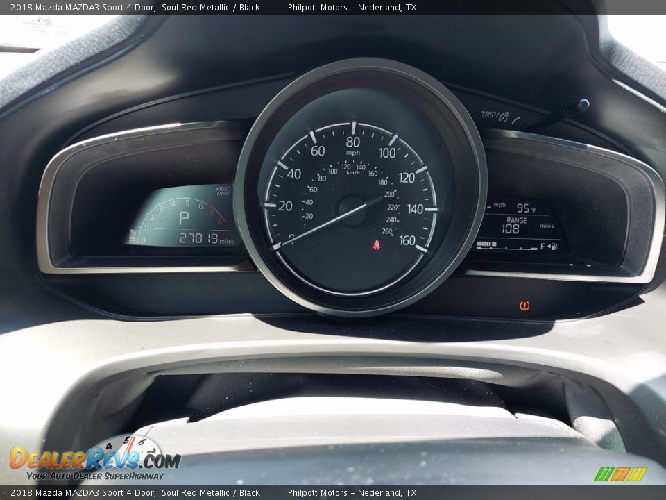 2018 Mazda MAZDA3 Sport 4 Door Soul Red Metallic / Black Photo #25