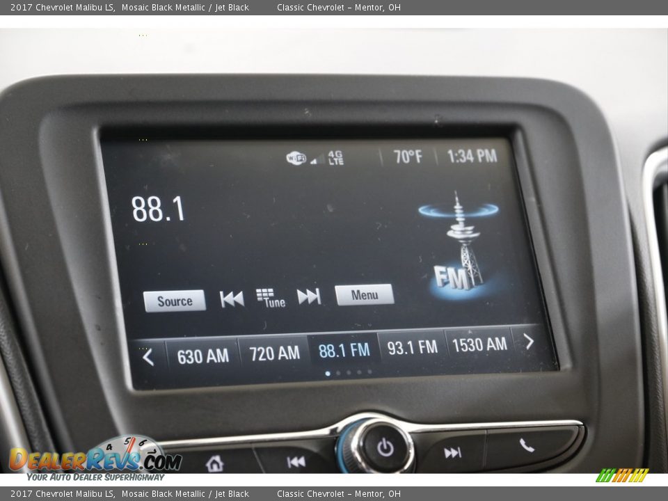 2017 Chevrolet Malibu LS Mosaic Black Metallic / Jet Black Photo #10