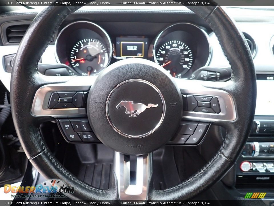 2016 Ford Mustang GT Premium Coupe Shadow Black / Ebony Photo #24