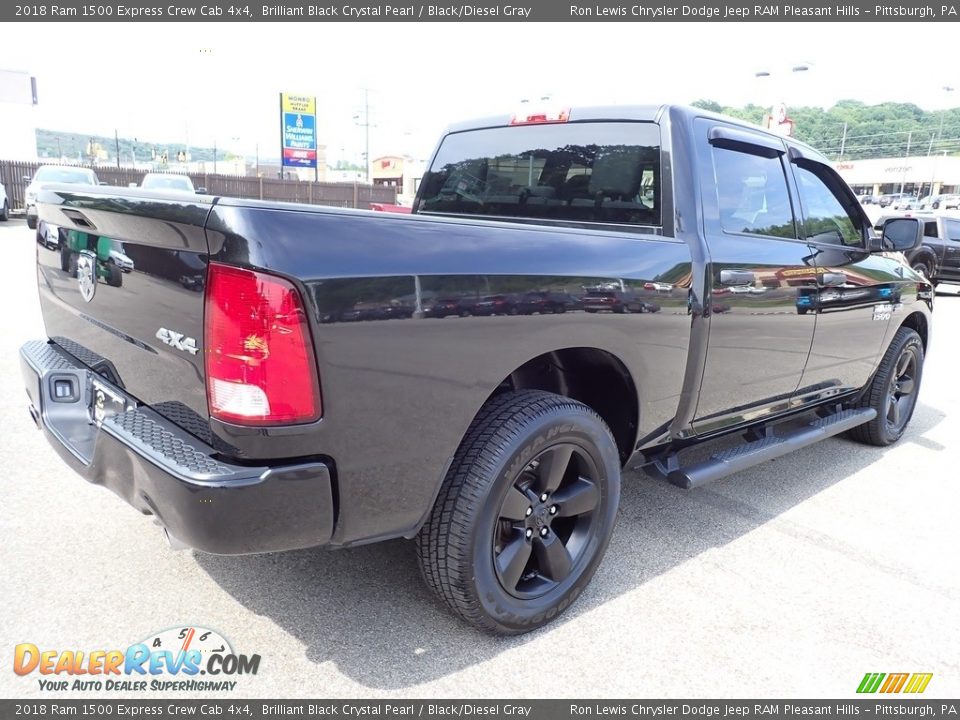 2018 Ram 1500 Express Crew Cab 4x4 Brilliant Black Crystal Pearl / Black/Diesel Gray Photo #5