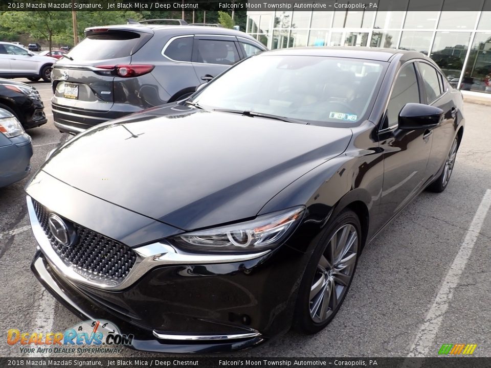 2018 Mazda Mazda6 Signature Jet Black Mica / Deep Chestnut Photo #1