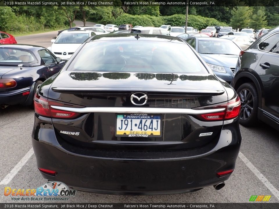 2018 Mazda Mazda6 Signature Jet Black Mica / Deep Chestnut Photo #3
