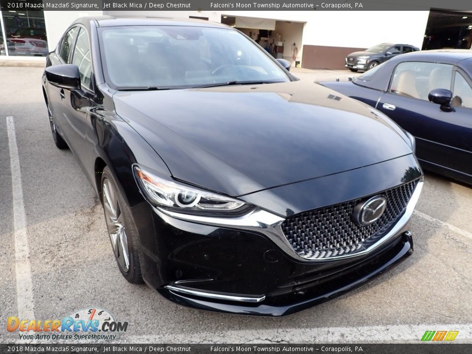 2018 Mazda Mazda6 Signature Jet Black Mica / Deep Chestnut Photo #5