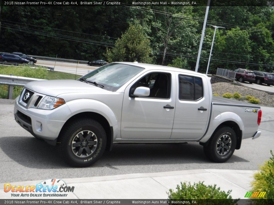 2018 Nissan Frontier Pro-4X Crew Cab 4x4 Brilliant Silver / Graphite Photo #12