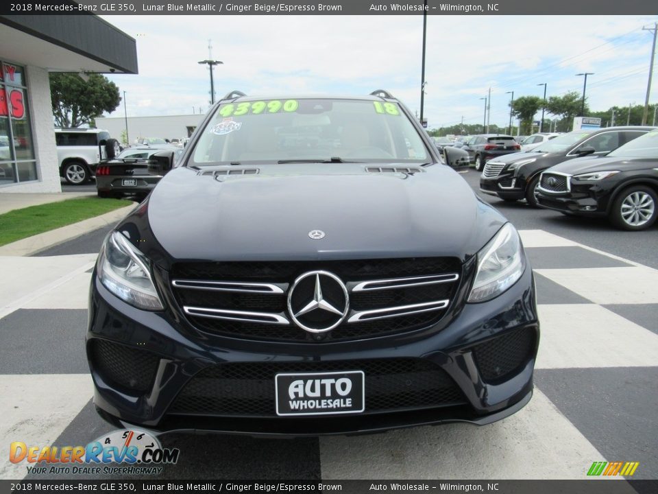 2018 Mercedes-Benz GLE 350 Lunar Blue Metallic / Ginger Beige/Espresso Brown Photo #2