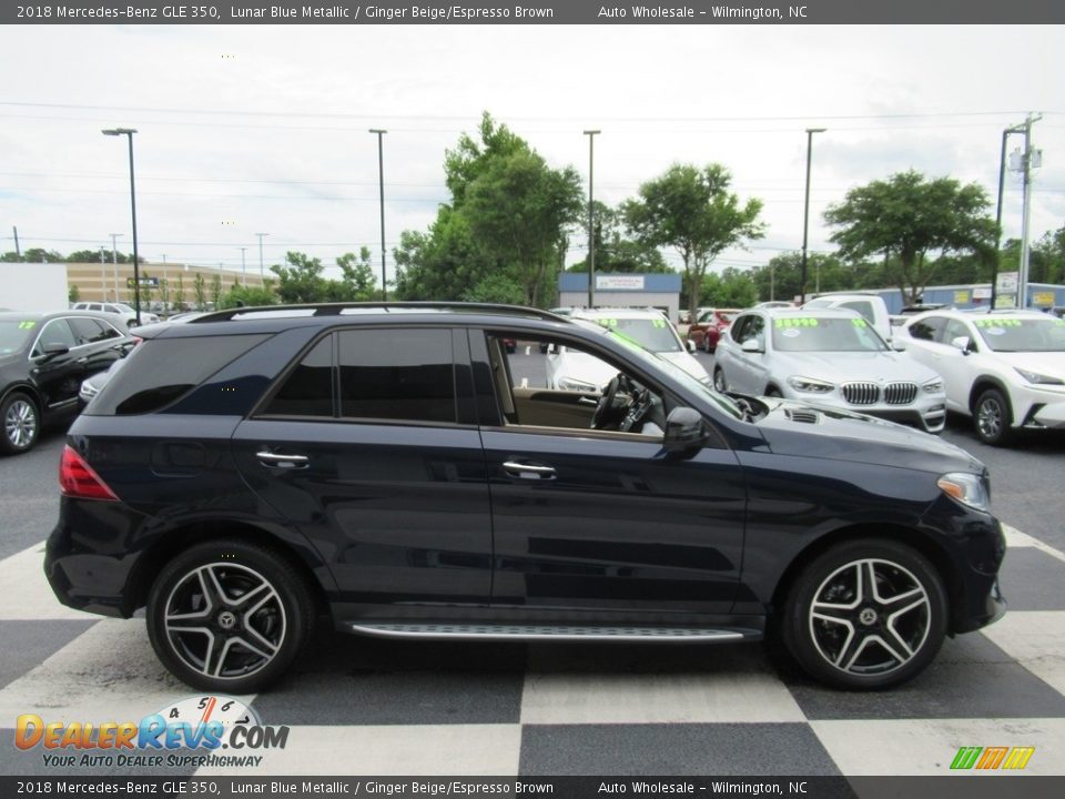 2018 Mercedes-Benz GLE 350 Lunar Blue Metallic / Ginger Beige/Espresso Brown Photo #3