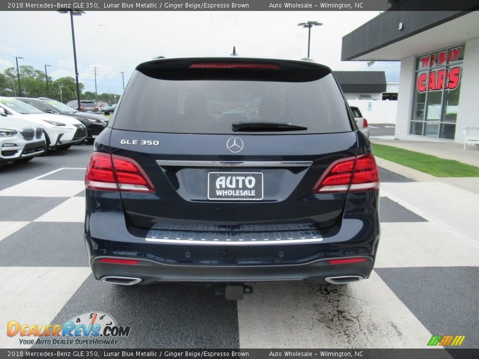 2018 Mercedes-Benz GLE 350 Lunar Blue Metallic / Ginger Beige/Espresso Brown Photo #4