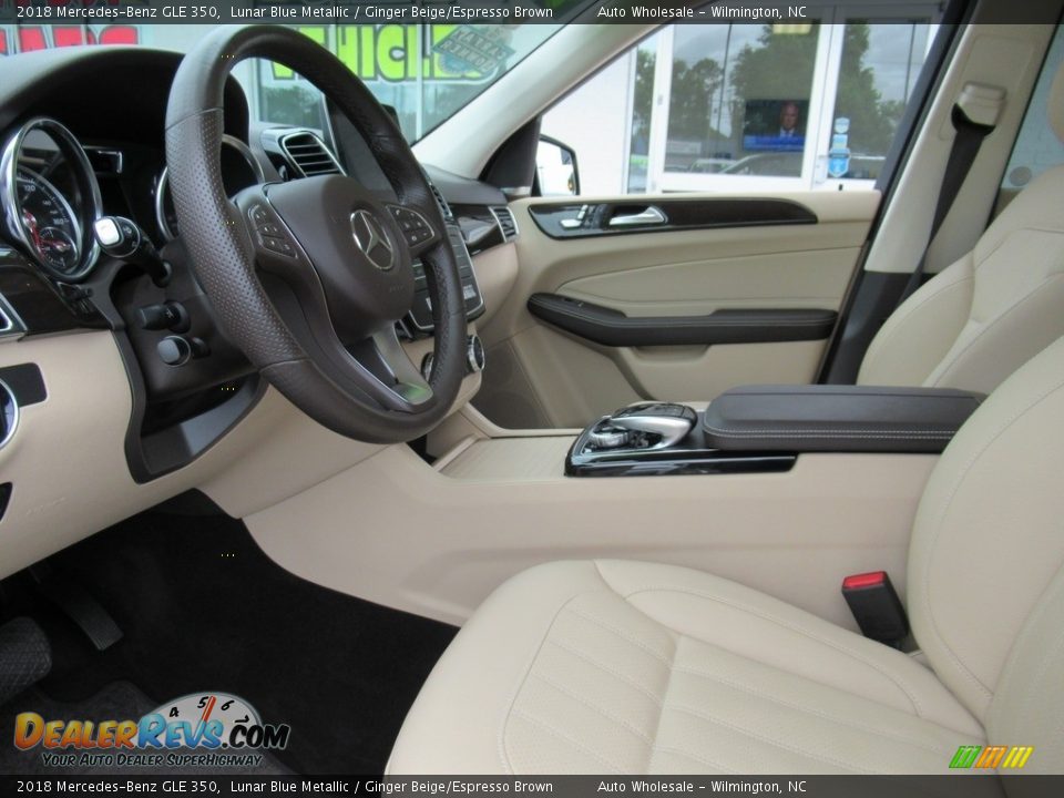 2018 Mercedes-Benz GLE 350 Lunar Blue Metallic / Ginger Beige/Espresso Brown Photo #9