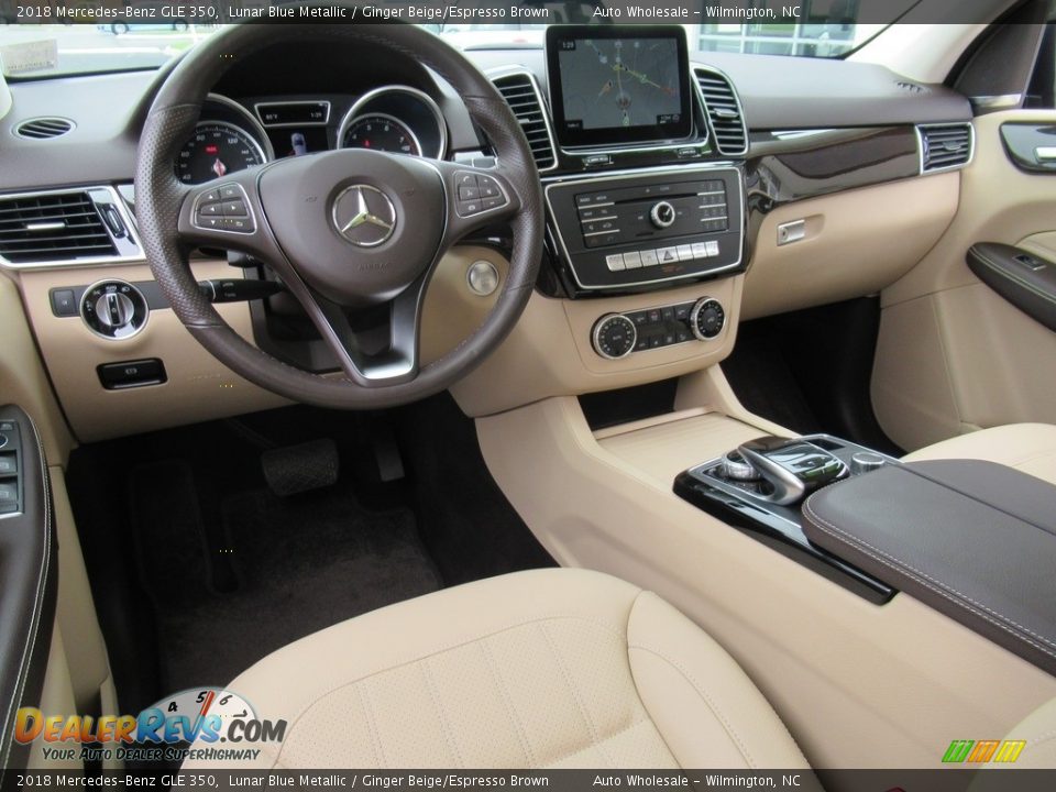 2018 Mercedes-Benz GLE 350 Lunar Blue Metallic / Ginger Beige/Espresso Brown Photo #14