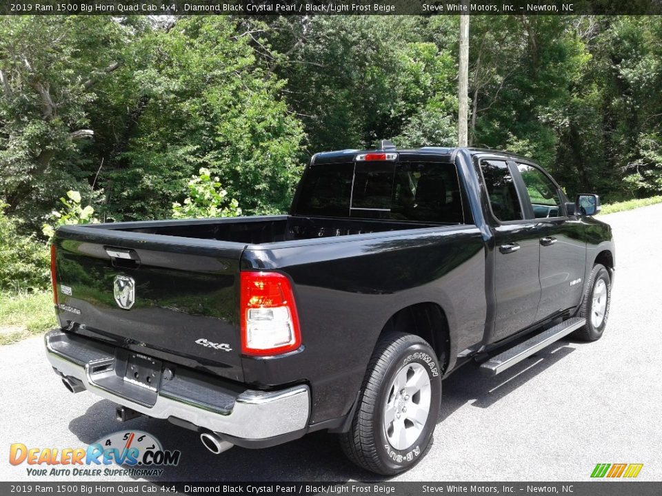 2019 Ram 1500 Big Horn Quad Cab 4x4 Diamond Black Crystal Pearl / Black/Light Frost Beige Photo #7