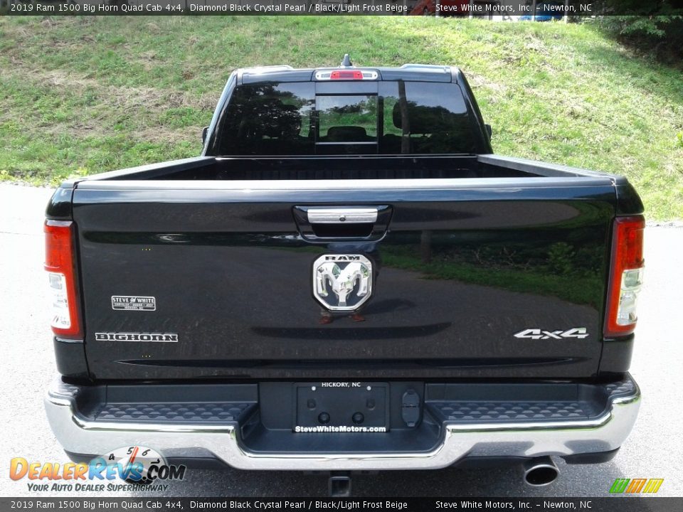 2019 Ram 1500 Big Horn Quad Cab 4x4 Diamond Black Crystal Pearl / Black/Light Frost Beige Photo #8