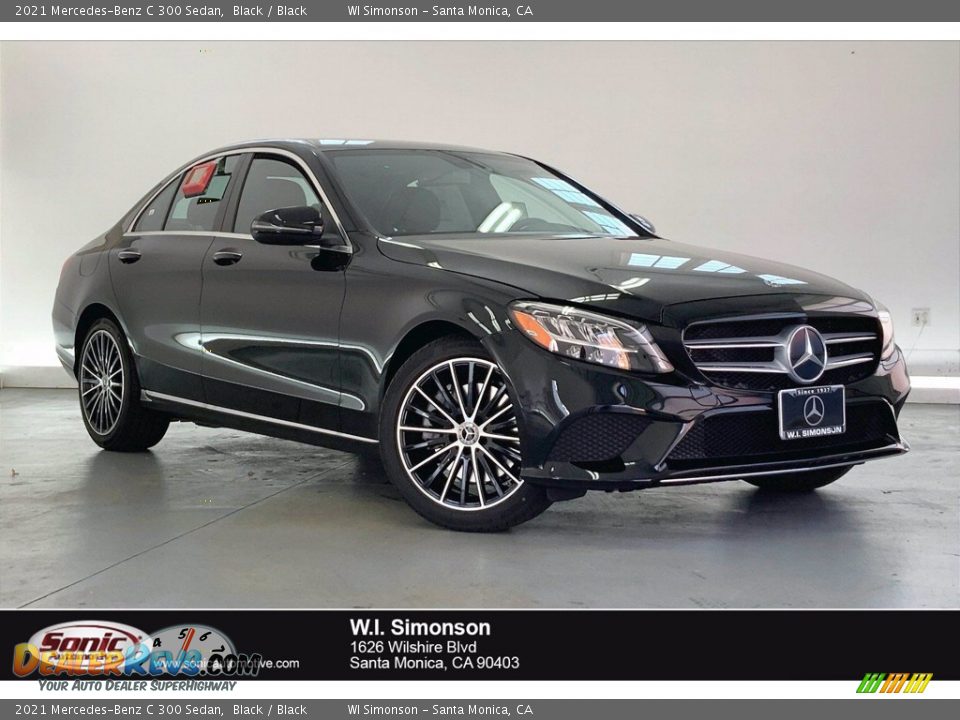 2021 Mercedes-Benz C 300 Sedan Black / Black Photo #1
